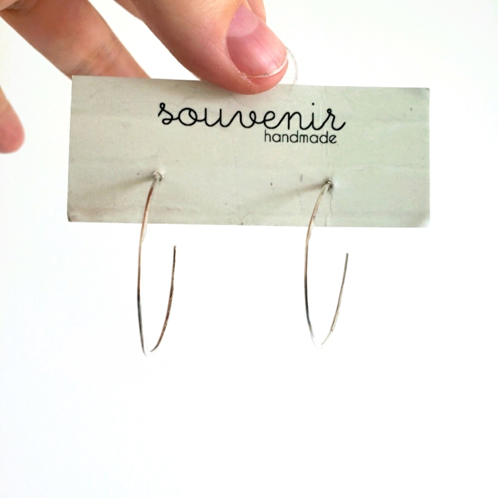 Winnipeg designer Souvenir hammered silver hoops